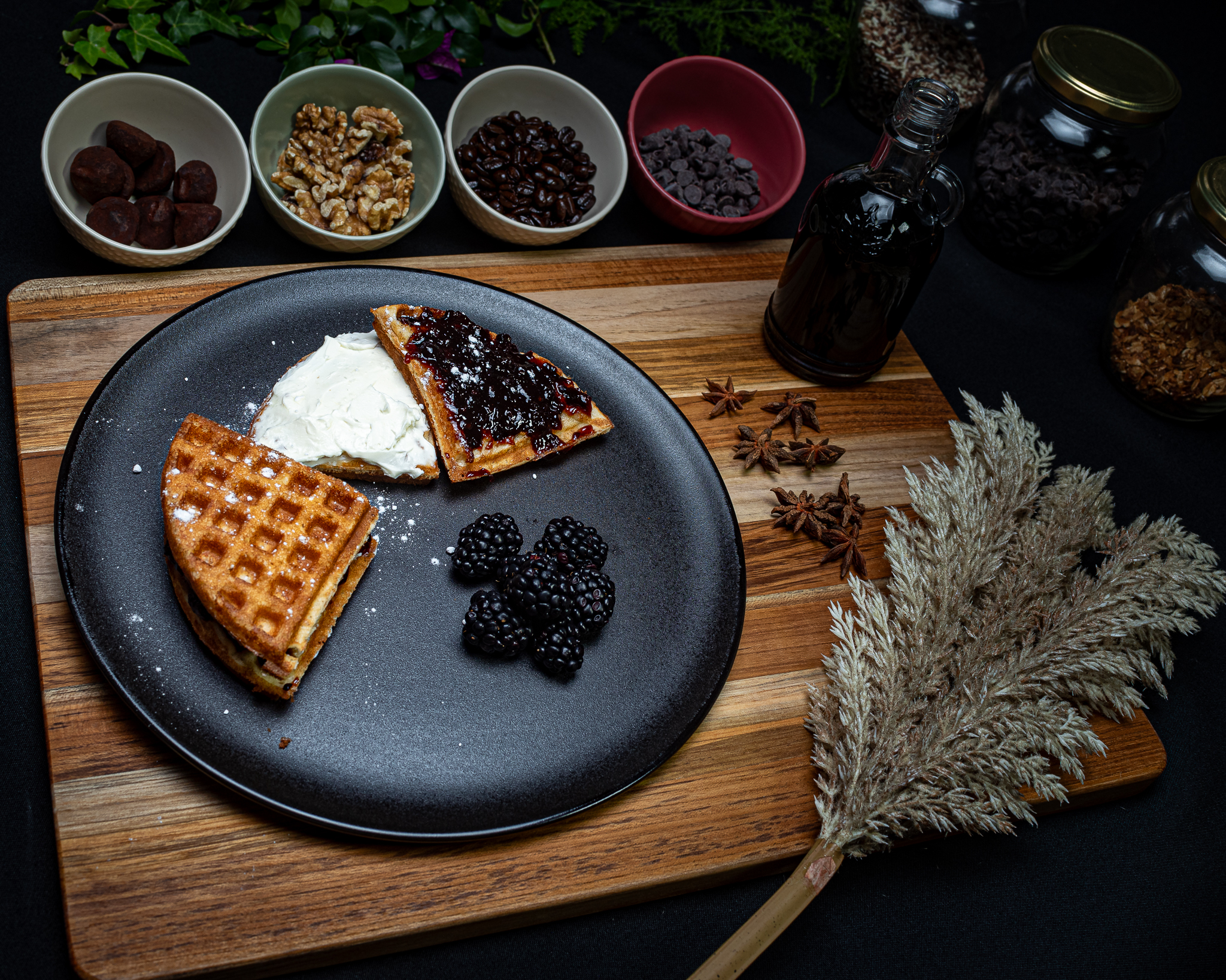 Waffle con Zarzamora